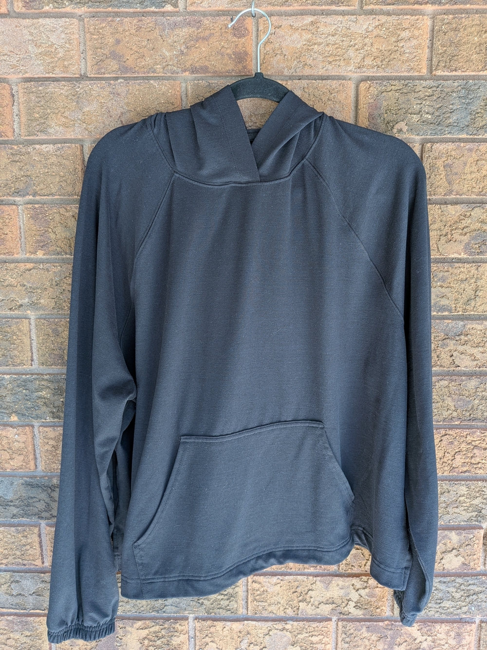 aerie Black Crewneck Hoodie Pullover